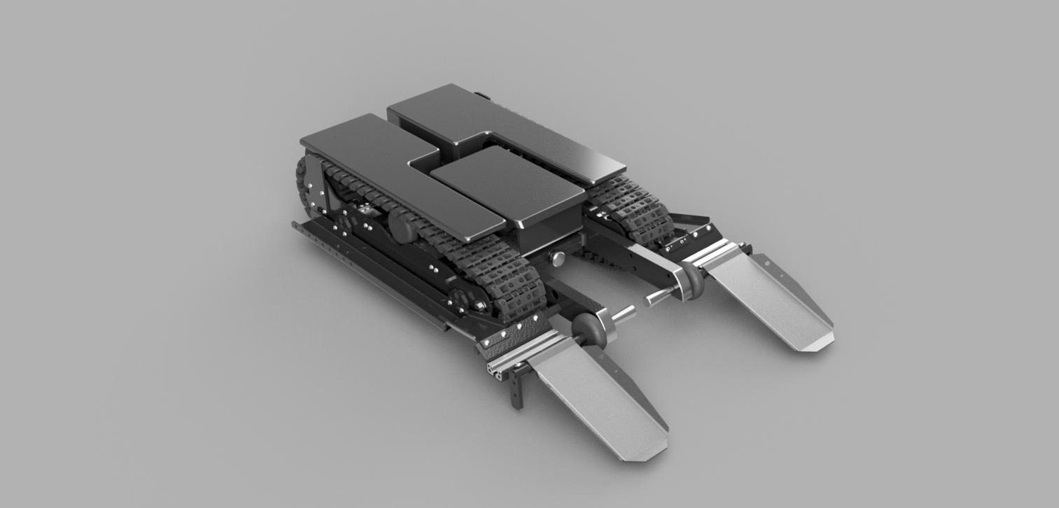 Industrial robot with metal finish
