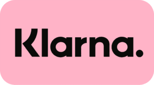 Klarna logo on pink background
